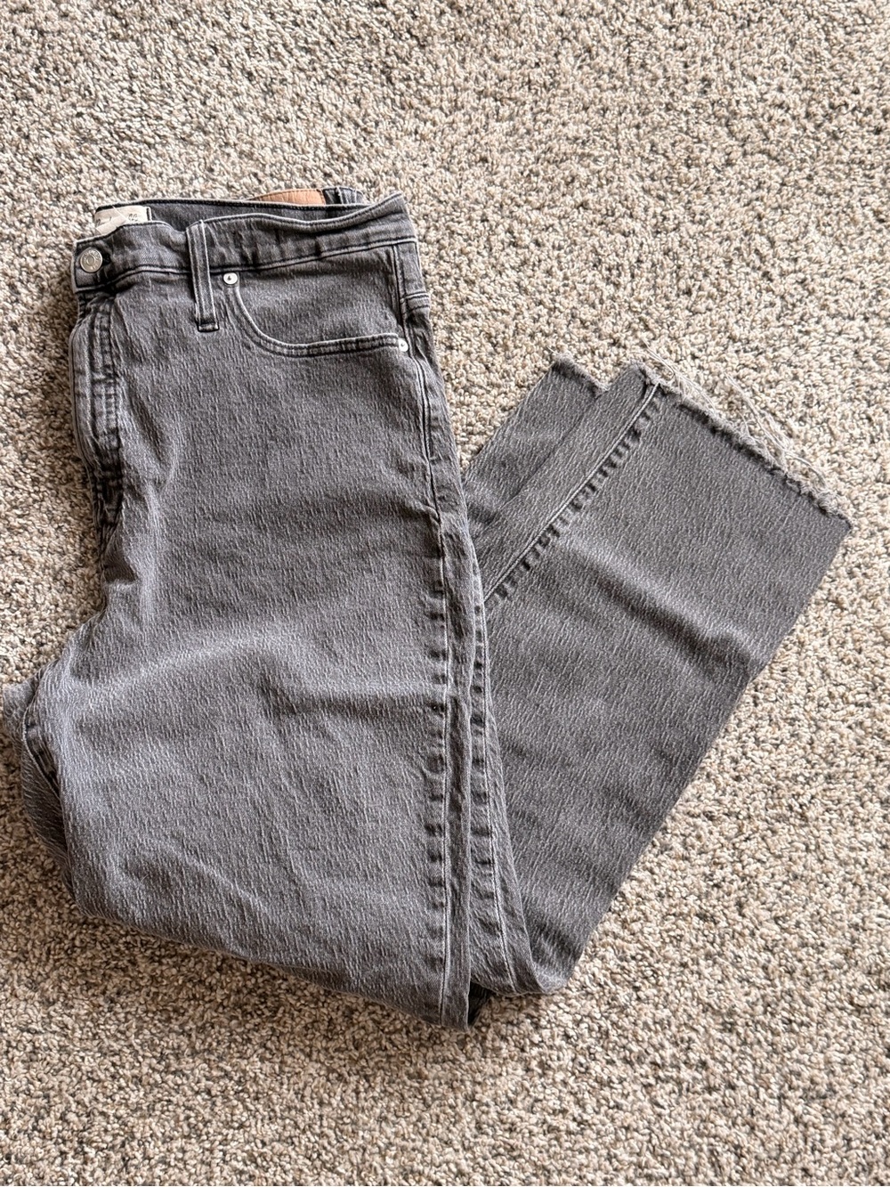 Gray Straight-Leg Jeans - Classic Everyday Style